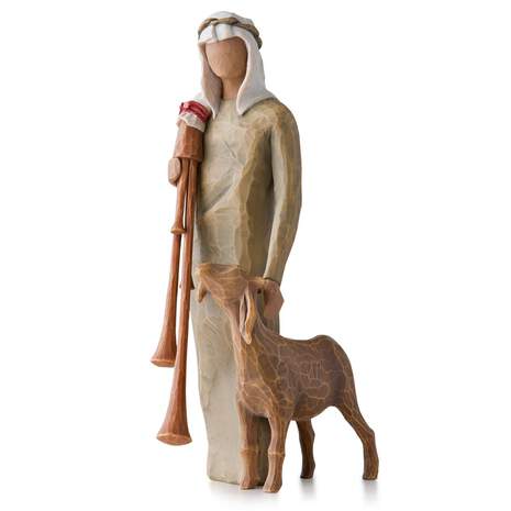 Willow Tree® Zampognaro Shepherd with Bagpipe Nativity Figurine, , large