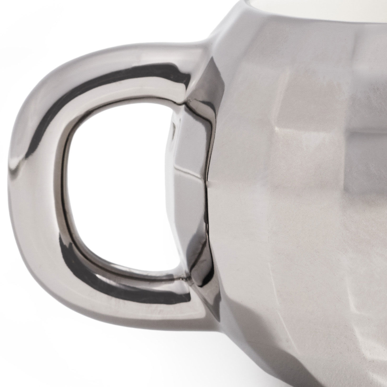 Shaped Silver Disco Ball Ceramic Mug closeup view image number 4