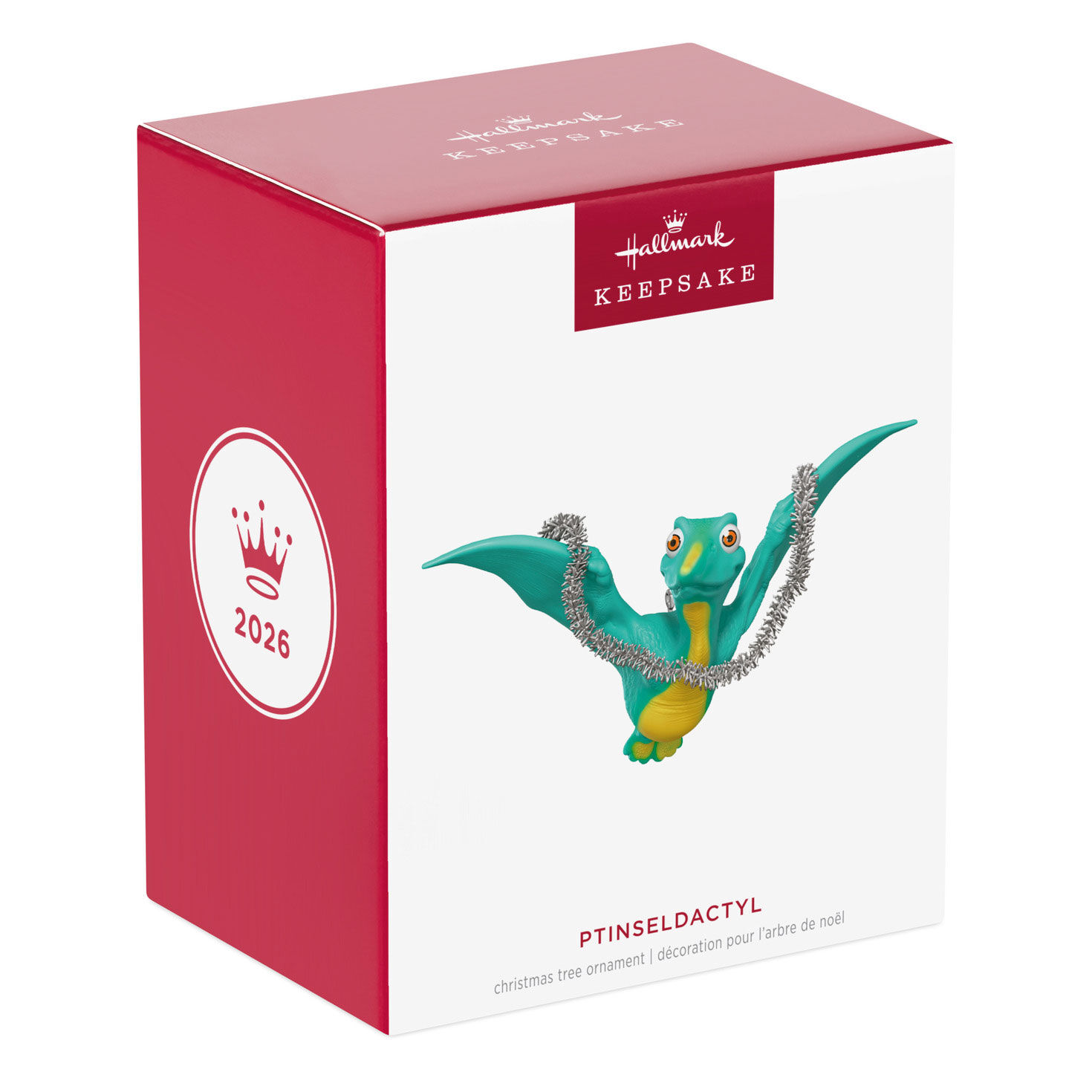Flying Dinosaur With Garland Keepsake Ornament package front image number 7