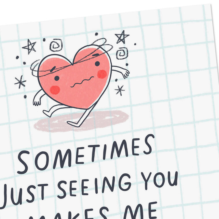 Dizzy Heart Adult Humor Love Card Card Front Detail image number 4