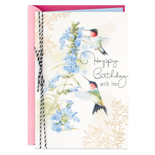 Marjolein Bastin Hummingbirds Birthday Card, 