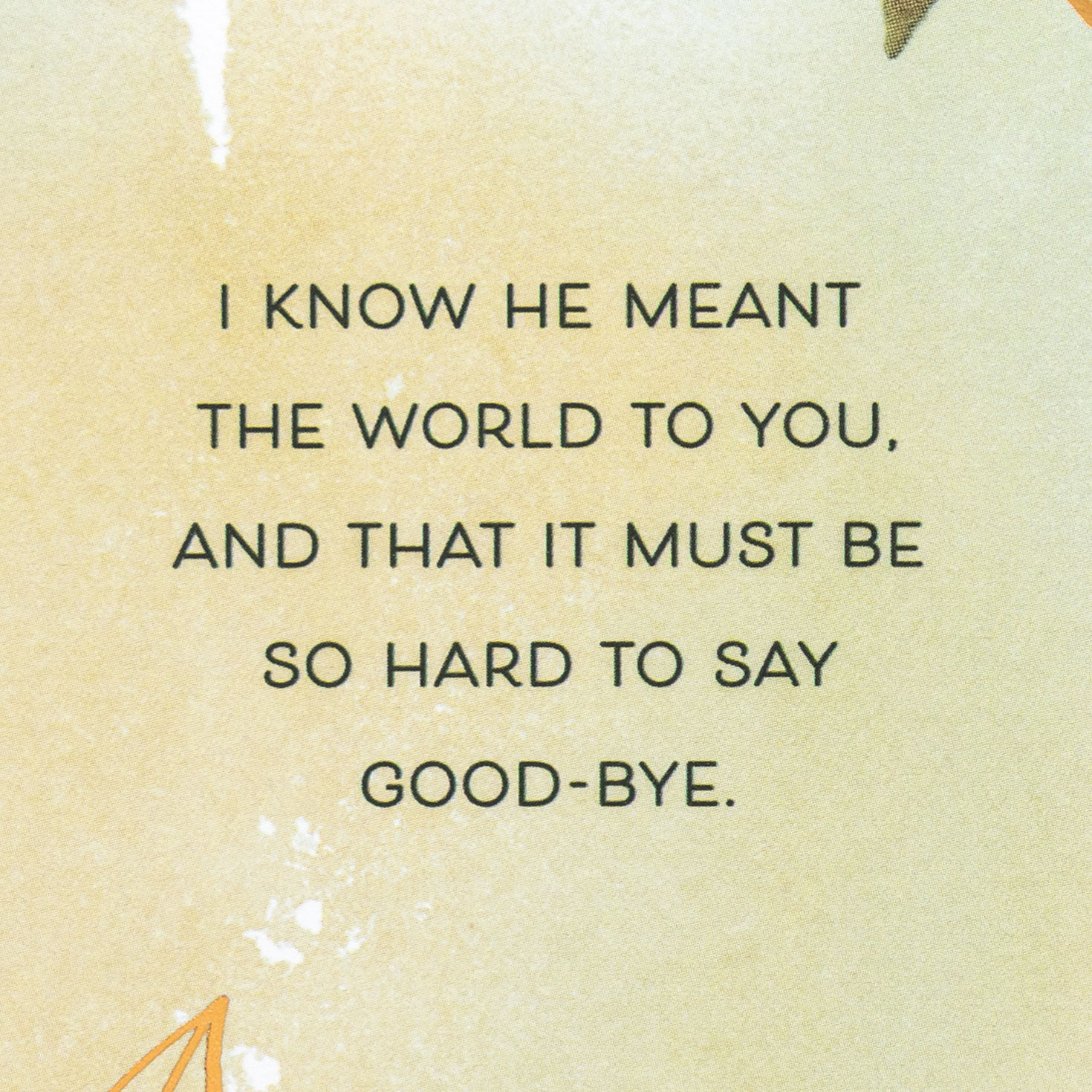 Green and Gold Leaves Grandfather Sympathy Card Sentiment image number 2