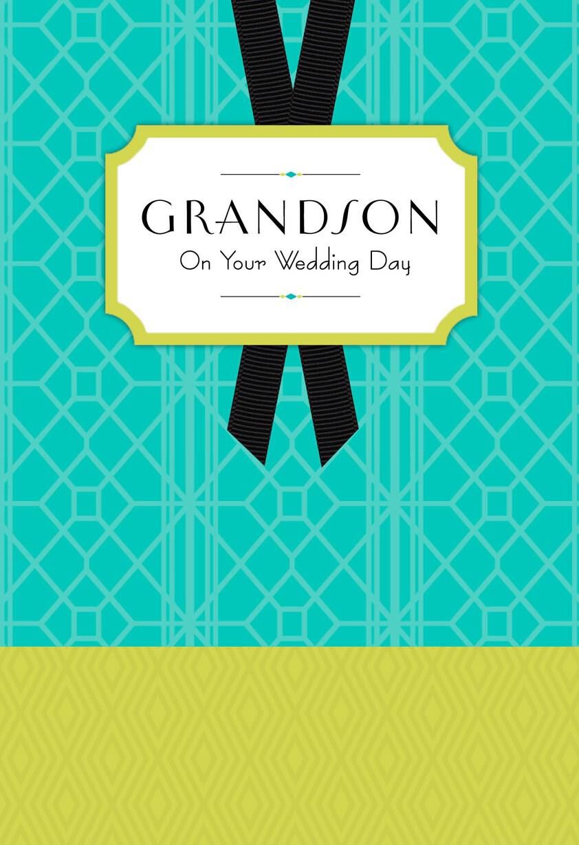 Art Deco Grandson Wedding Card