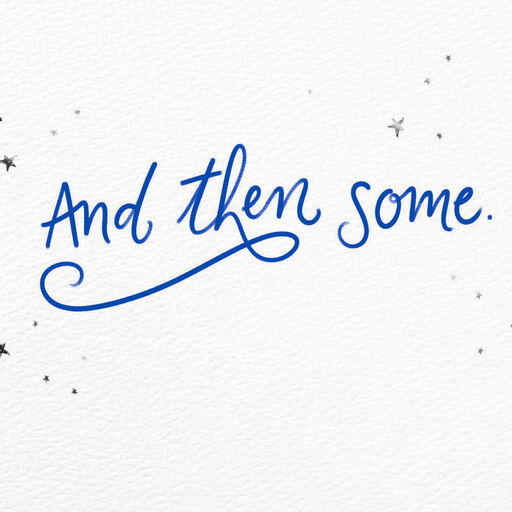 Moon and Stars I Think the World of You Card, 