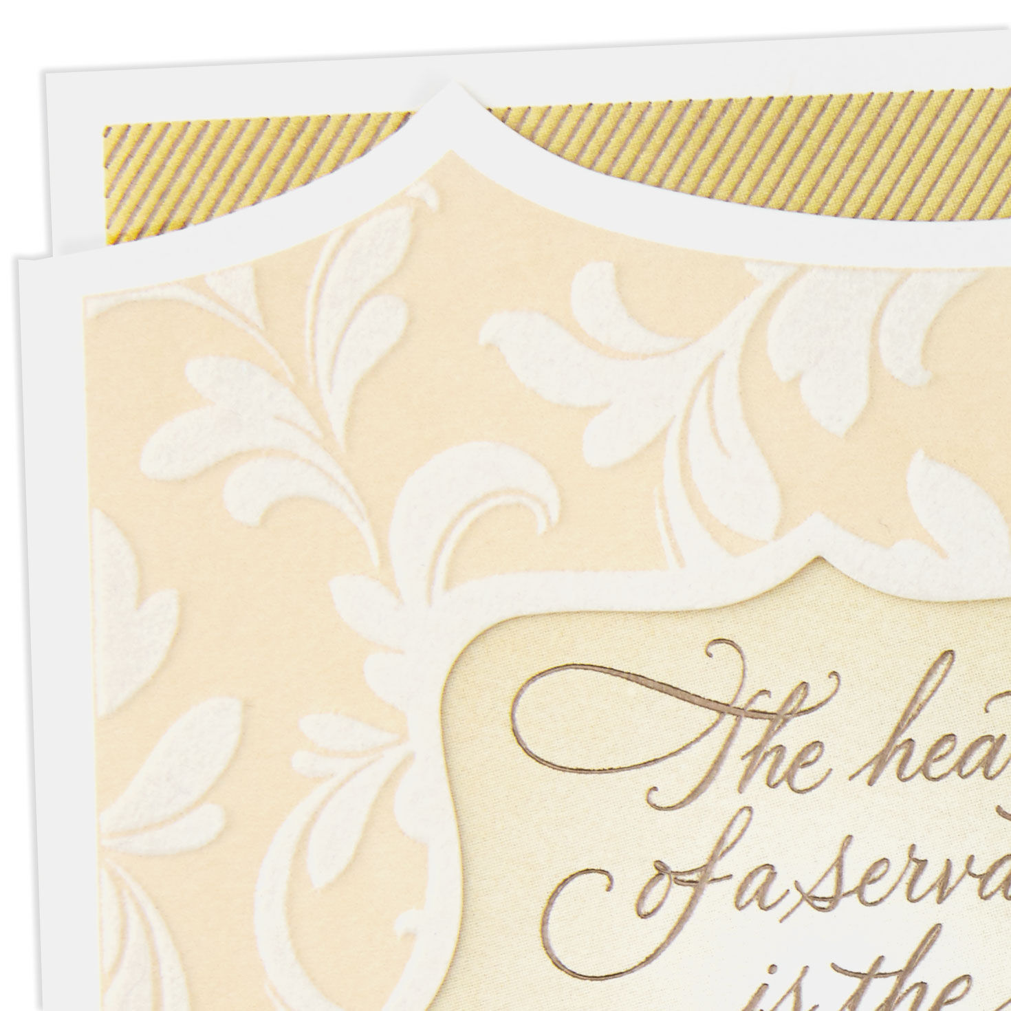 Damask Vines on Yellow Christian Thank-You Card  image number 4
