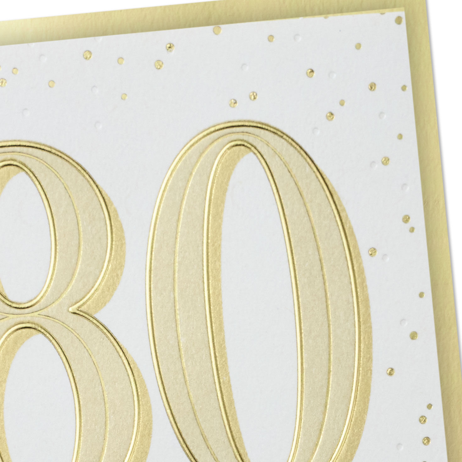 Gold 80th Birthday Card Card Front Detail image number 5