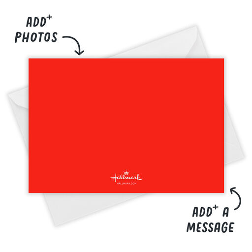Bold Folk Art Lettering Flat Holiday Photo Card, 