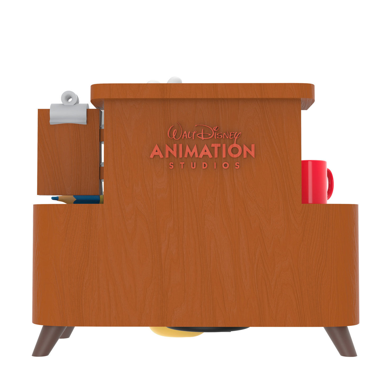 Mickey Sketching at Desk Keepsake Ornament Back image number 6