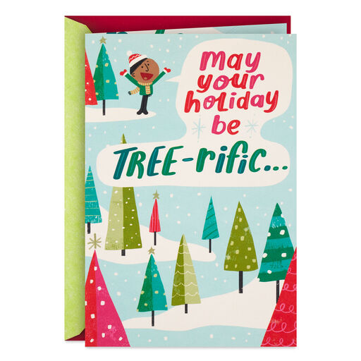Tree-rificly Tree-mendous Funny Pop-Up Christmas Card, 