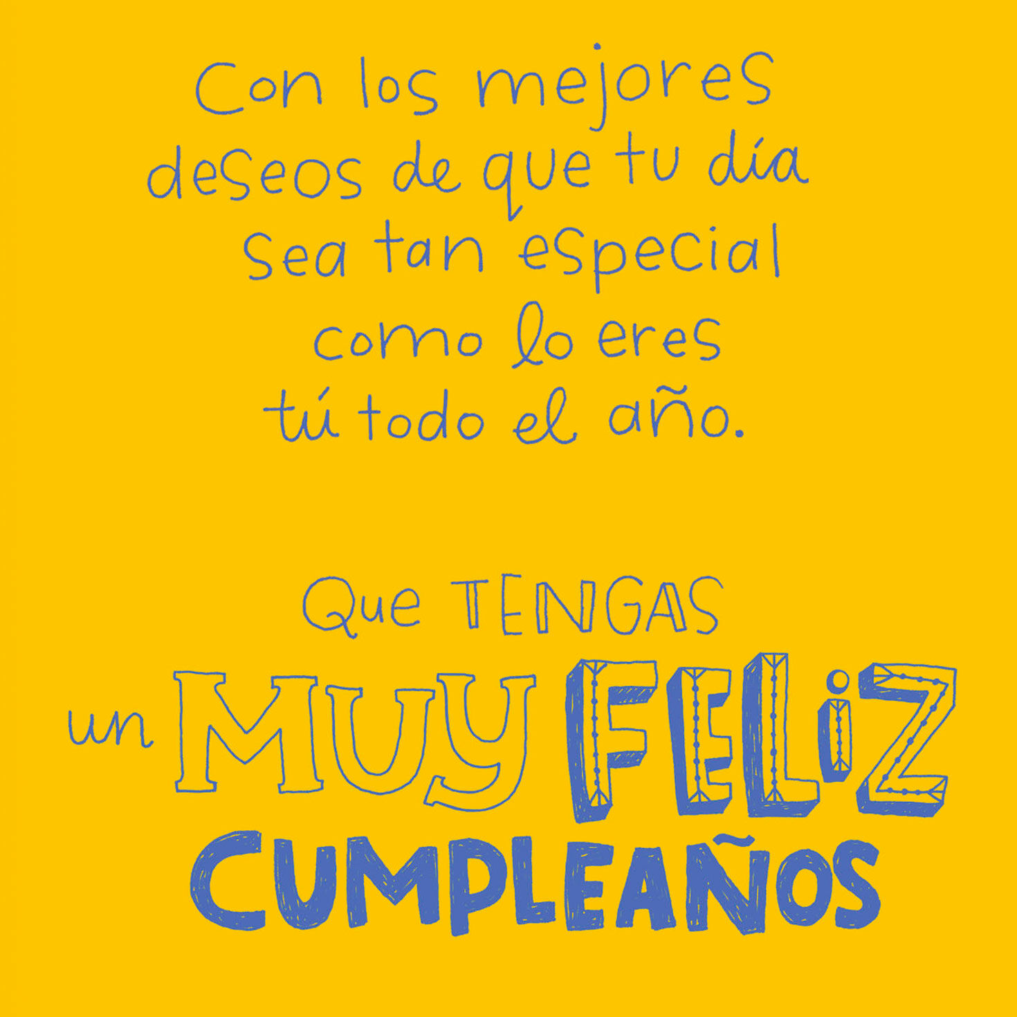 Lettering Special Person Spanish Birthday Card Sentiment image number 2