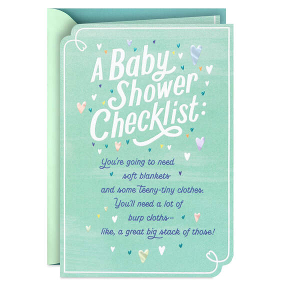 Checklist Baby Shower Card, , large image number 1