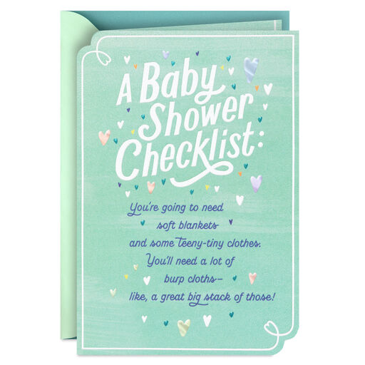 Checklist Baby Shower Card, 