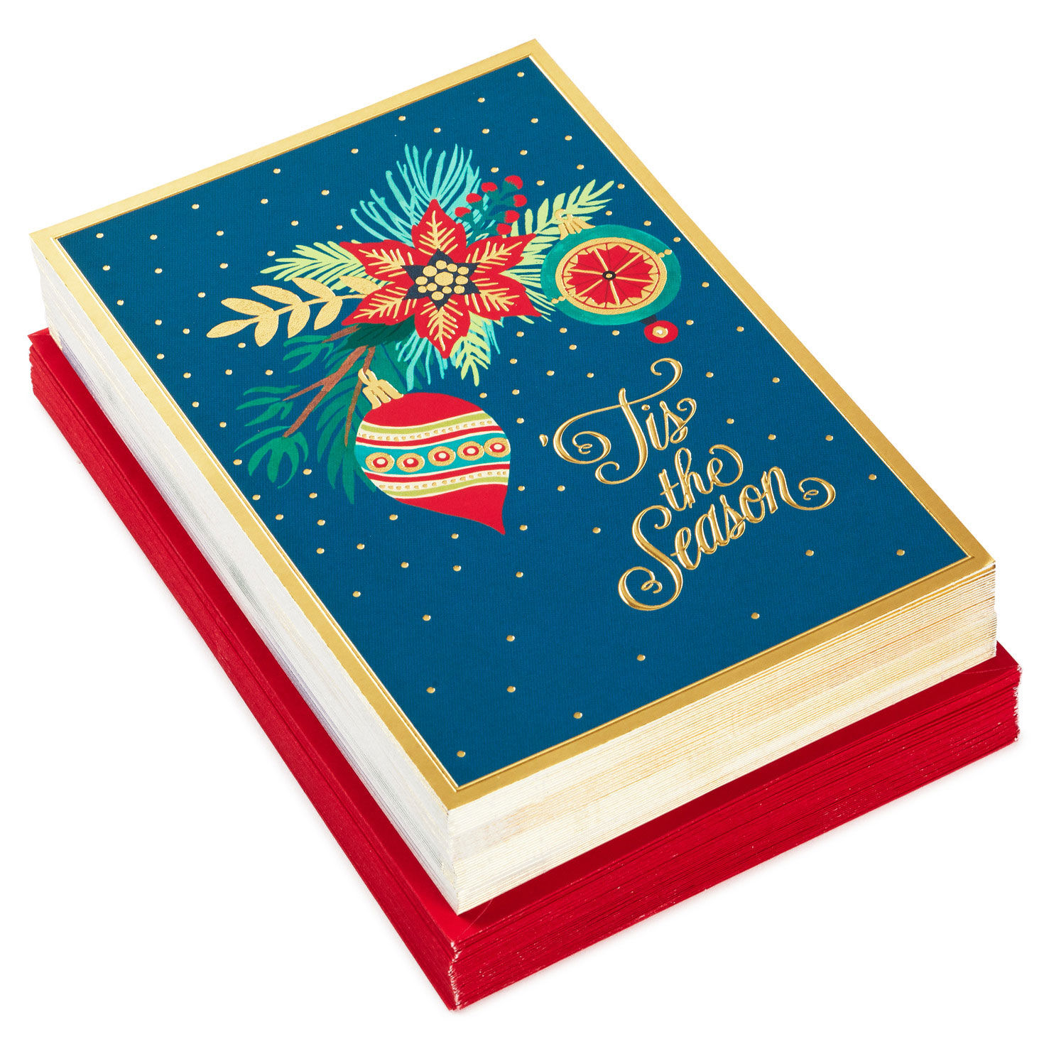 Festive Foil Assorted Boxed Christmas Cards stacked cards image number 2