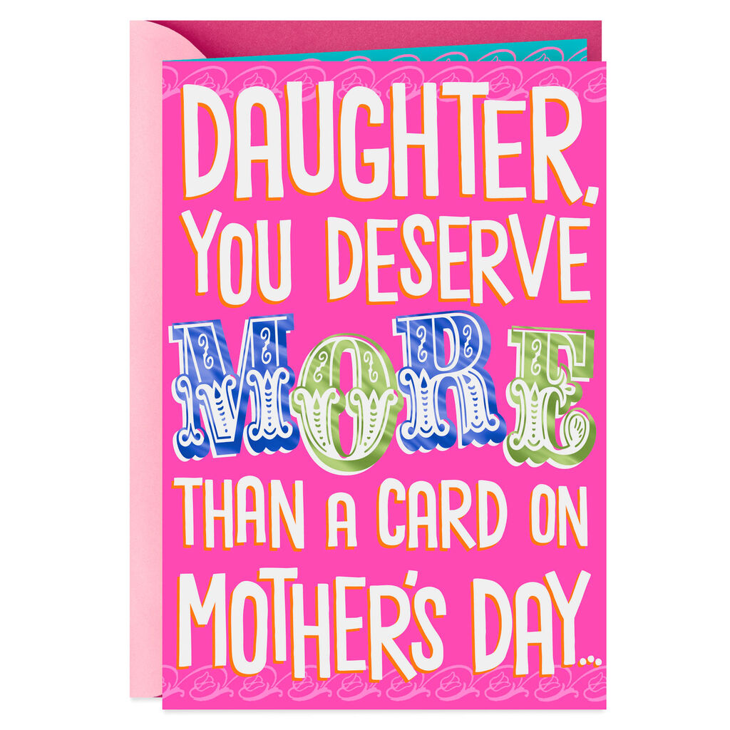 Wine Wouldn T Fit Funny Mother S Day Card For Daughter Greeting