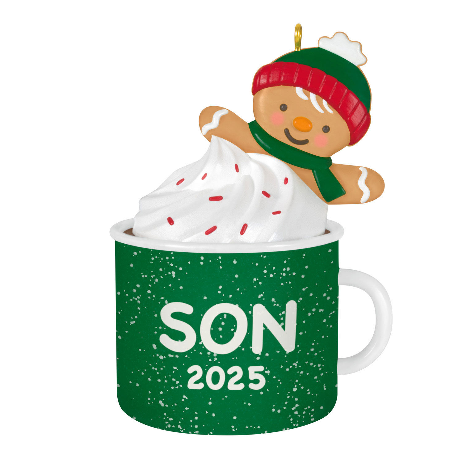 Son Gingerbread Boy in Mug 2025 Ornament