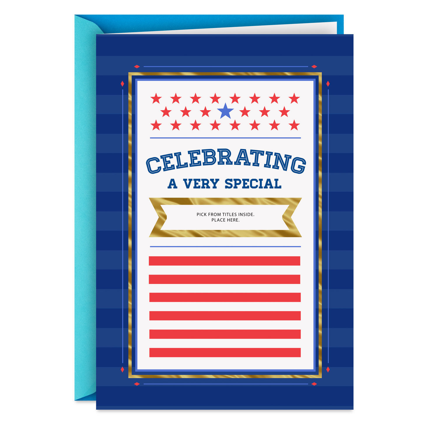 You've Earned This Patriotic Customizable Graduation Card With Title Stickers