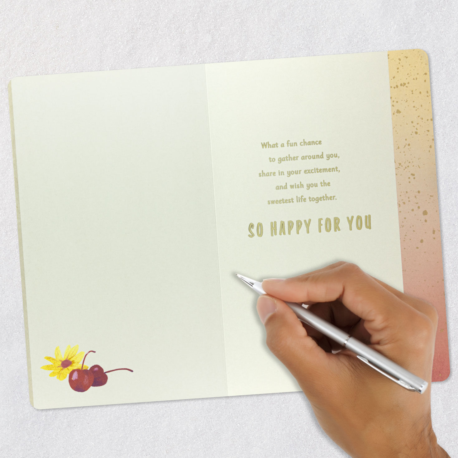 Cocktail Glasses Cheers Bridal Shower Card Signing card image number 6