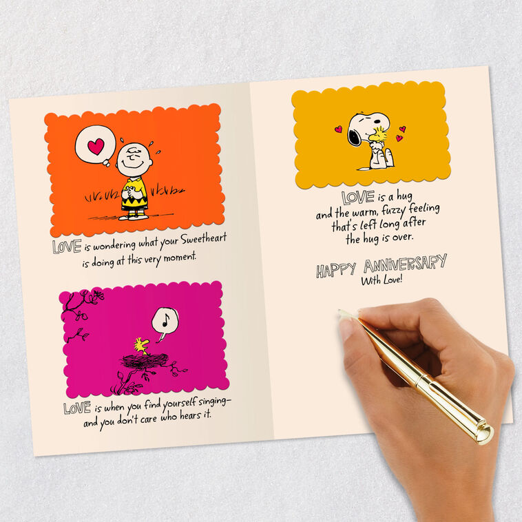 Charlie Brown, Snoopy and Woodstock Peanuts Anniversary Card  image number 8