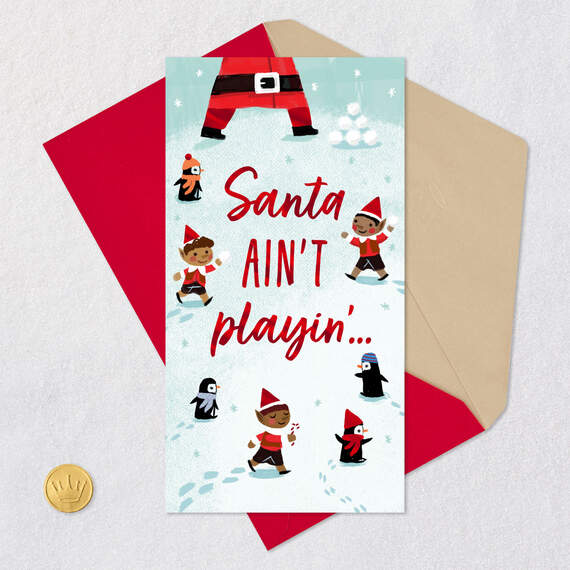 Santa's Payin' Funny Money Holder Christmas Card, , large image number 6