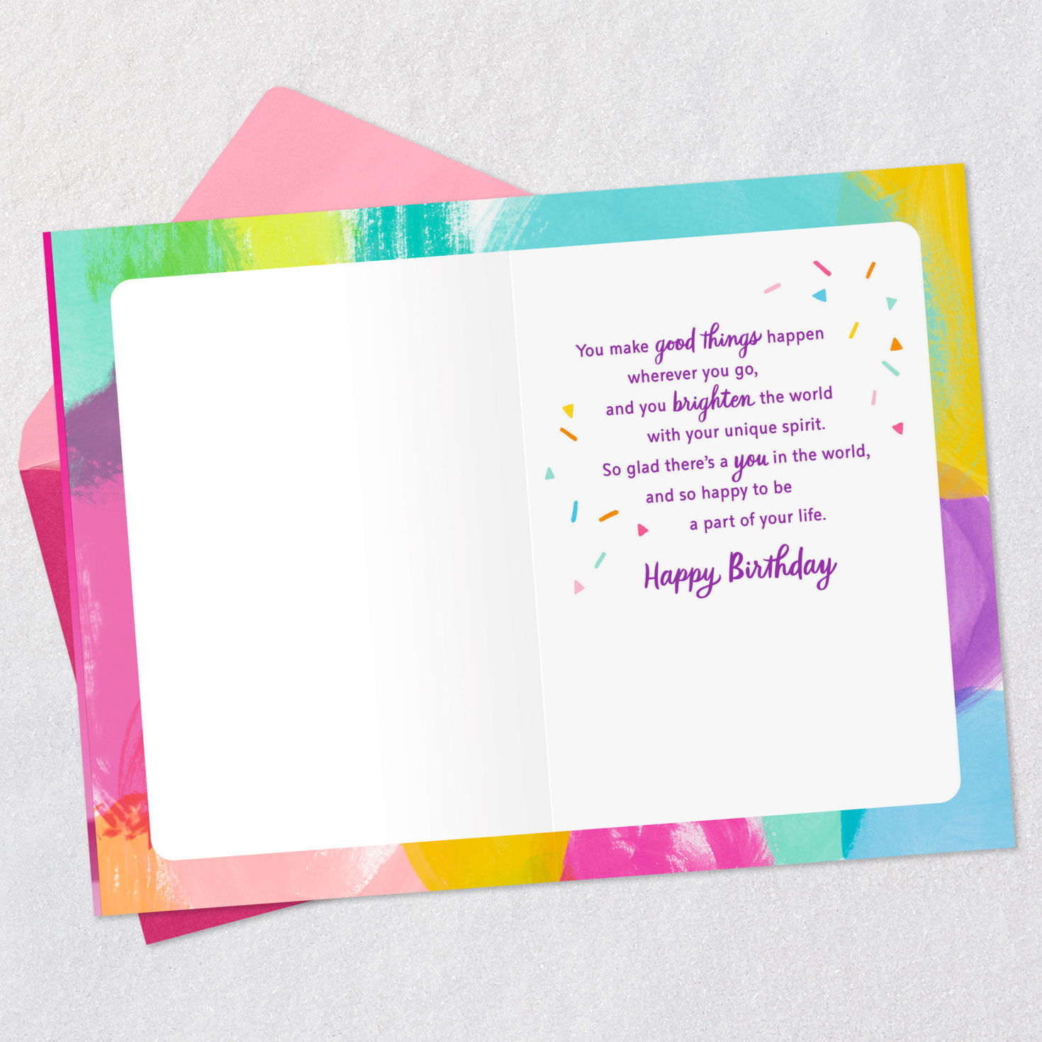 Colorful Cake 13th Birthday Card for Granddaughter Open card with envelope image number 3