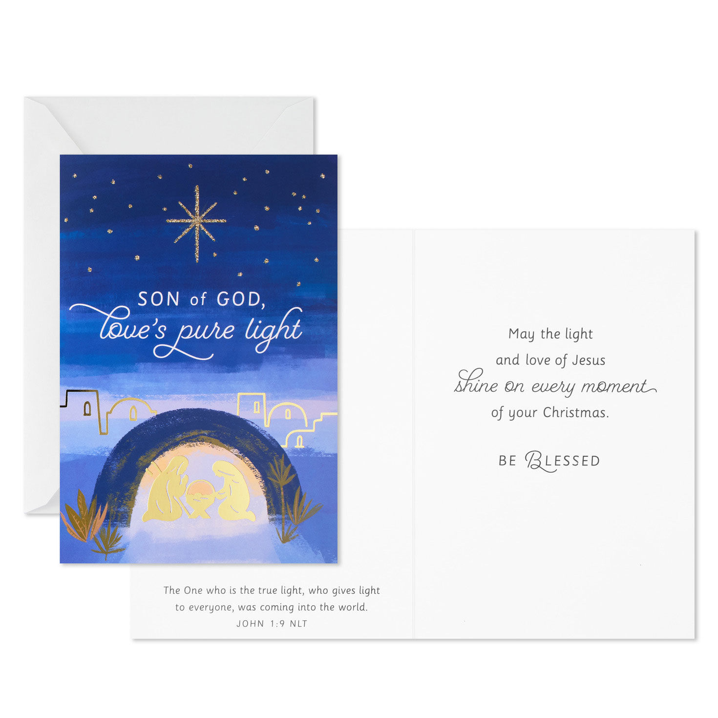 Radiant Hues DaySpring Religious Christmas Cards Card Front with Sentiment image number 3