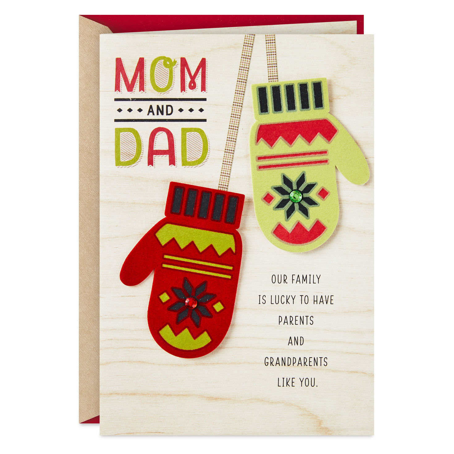 Lucky to Have Parents and Grandparents Like You Christmas Card