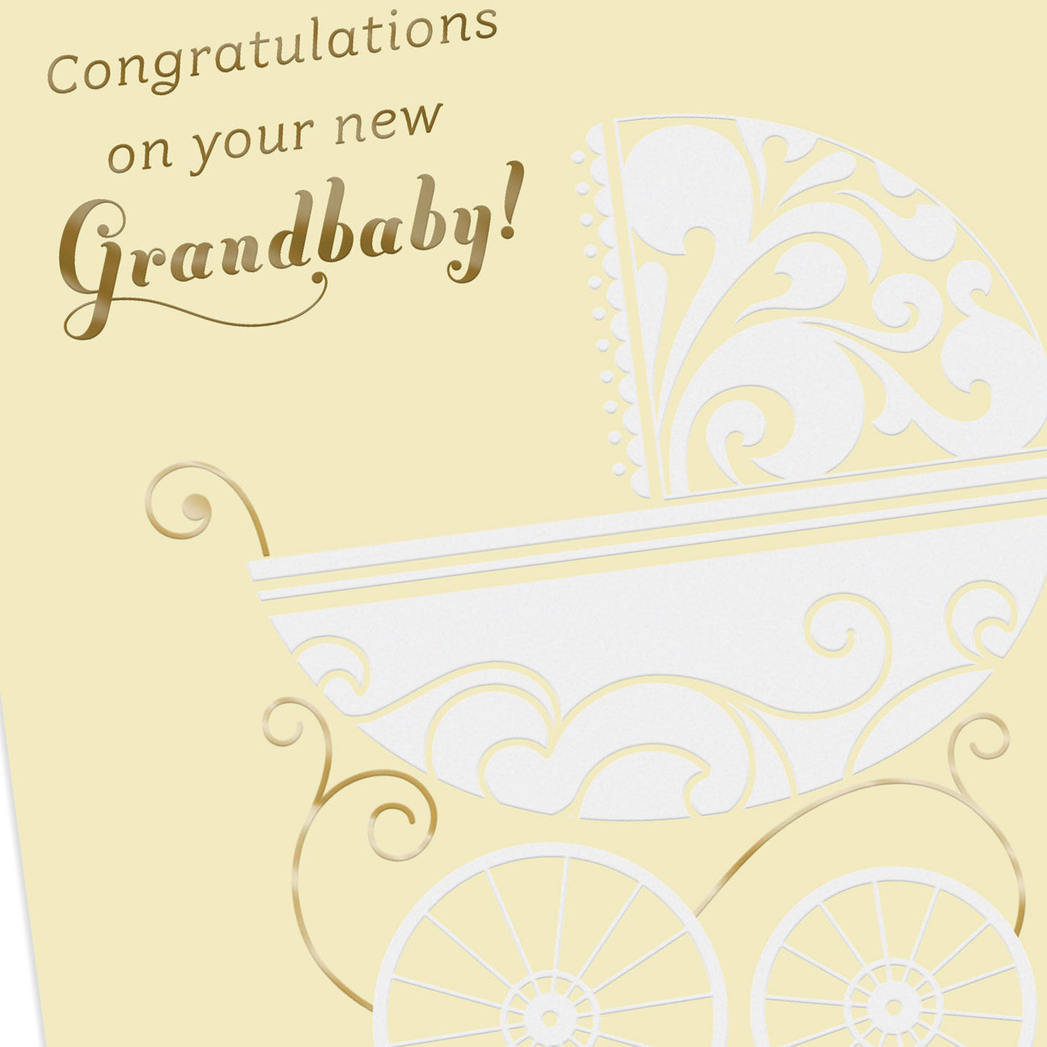 Baby Carriage New Baby Card for Grandparents, , large image number 4