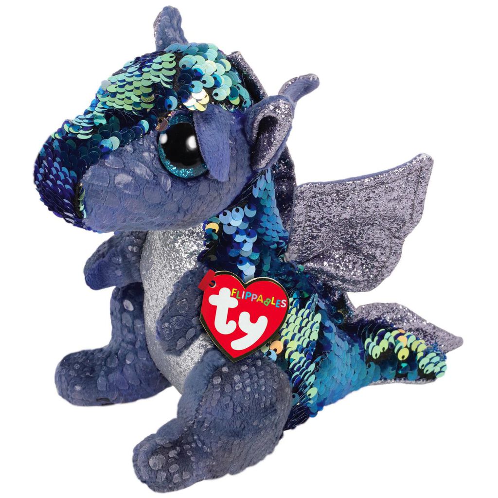 Ty Flippables Kate the Dragon Sequin Small Stuffed Animal, 6" Classic