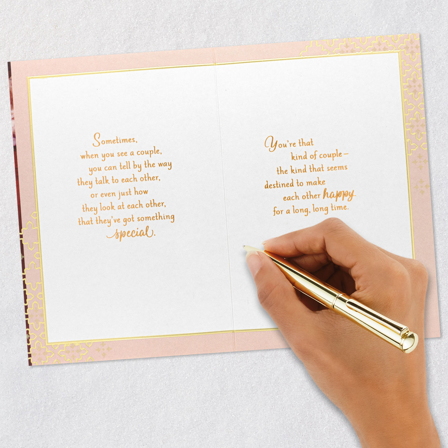 Pink, Peach and Coral Flowers Anniversary Card  image number 7