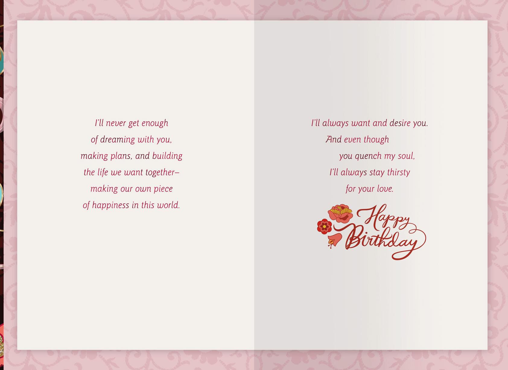 Thirsty for Your Love Wife Birthday Card