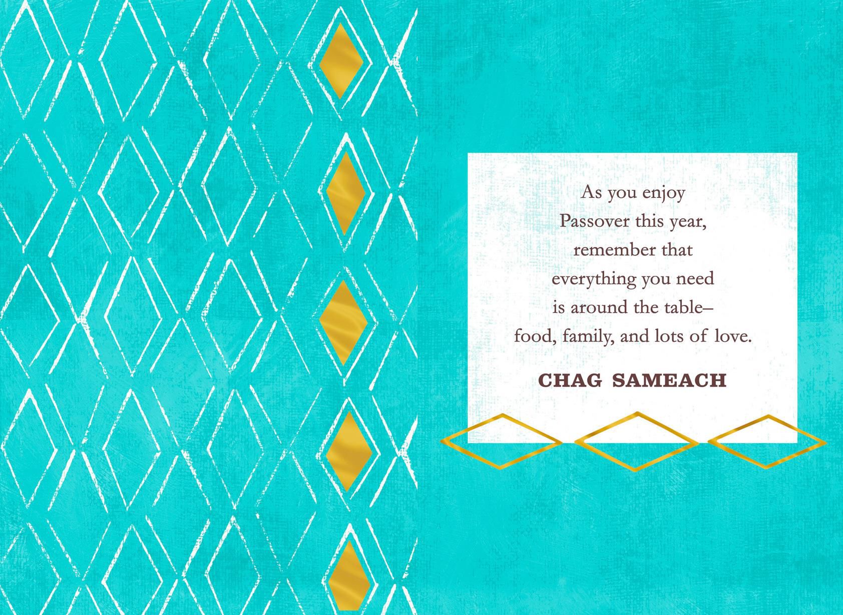 For a Loving Son and His Family Passover Card