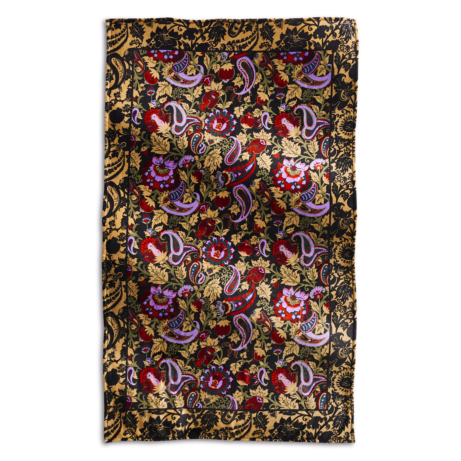 Vera Bradley Throw Blanket in Midnight Garden Paisley, , large image number 2