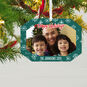 Green Snowflake Personalized Christmas Ornament hanging on tree image number 2
