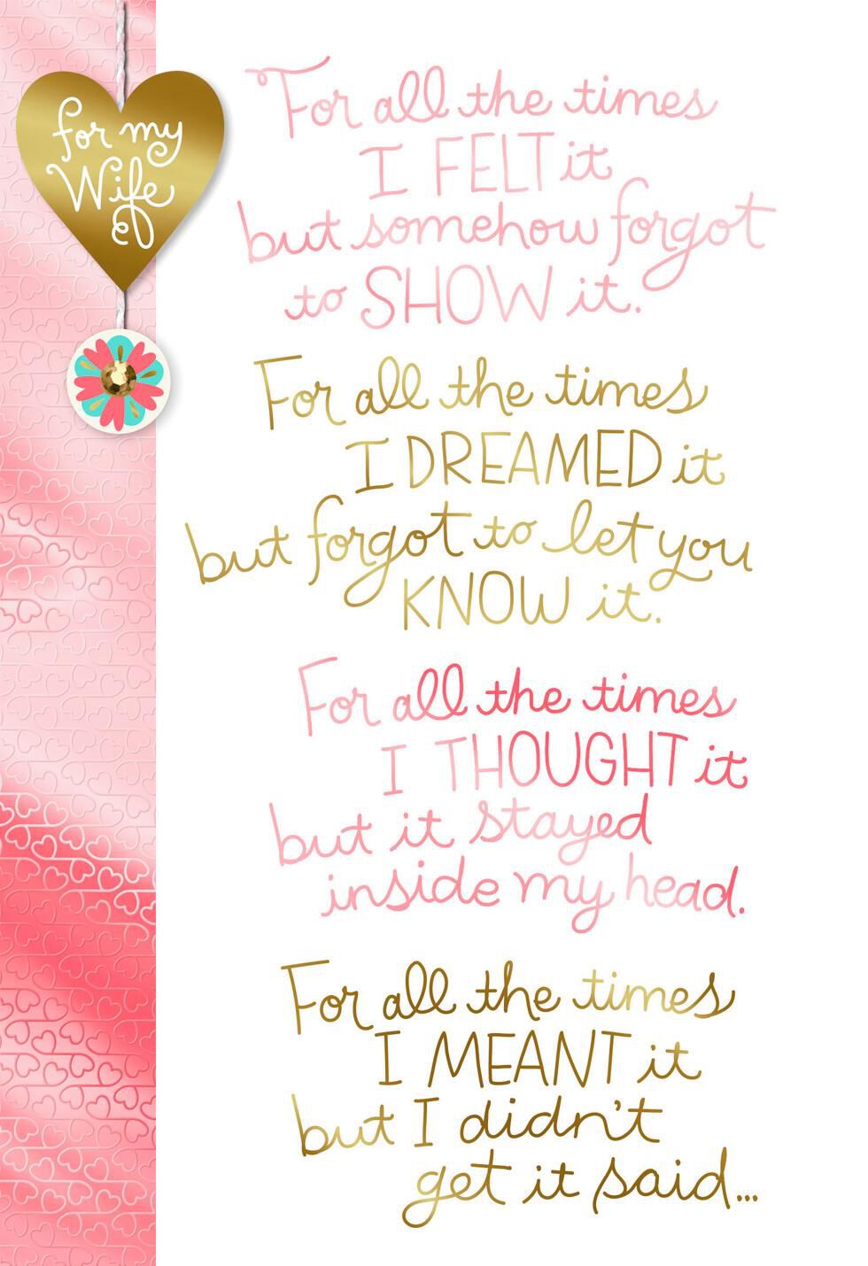 For All the Times Mother's Day Card for Wife