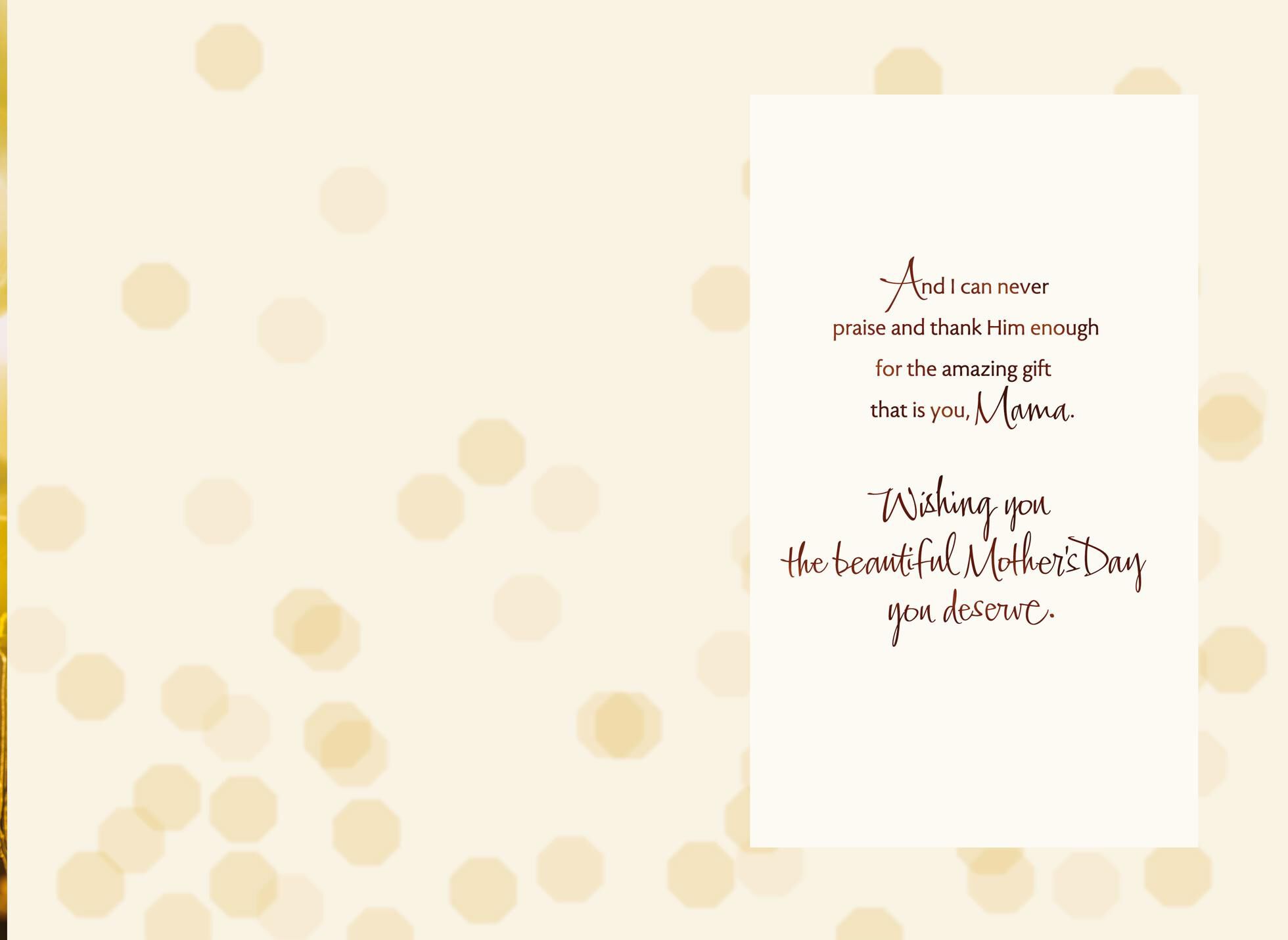You're an Amazing Gift, Mama Religious Mother's Day Card