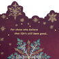 Gold and Blue Snowflakes on Purple Christmas Card Sentiment image number 3