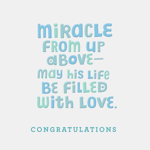 Life Filled With Love Religious New Baby Boy Card, 