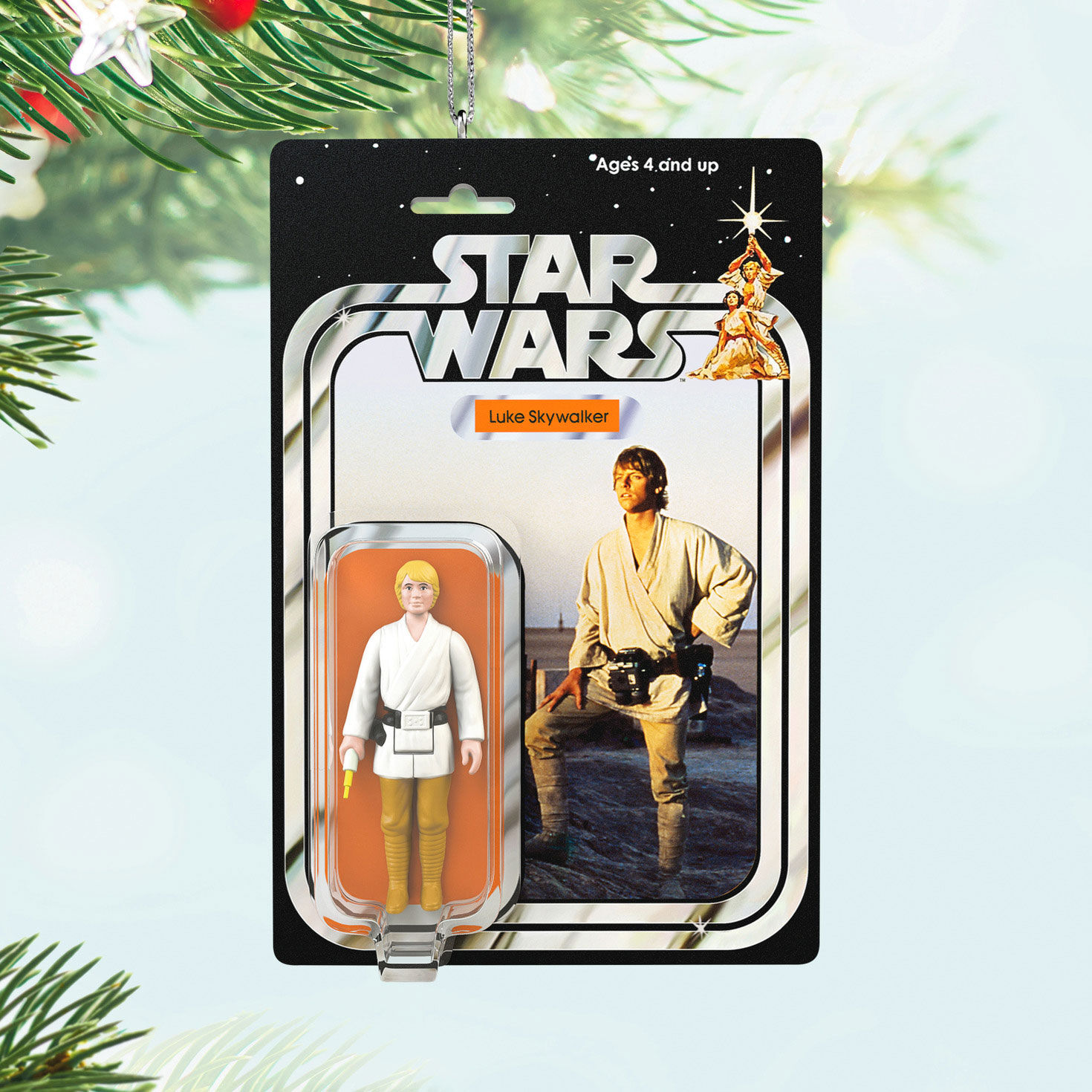 Star Wars Luke Skywalker Action Figure Ornament Hanging on tree image number 2