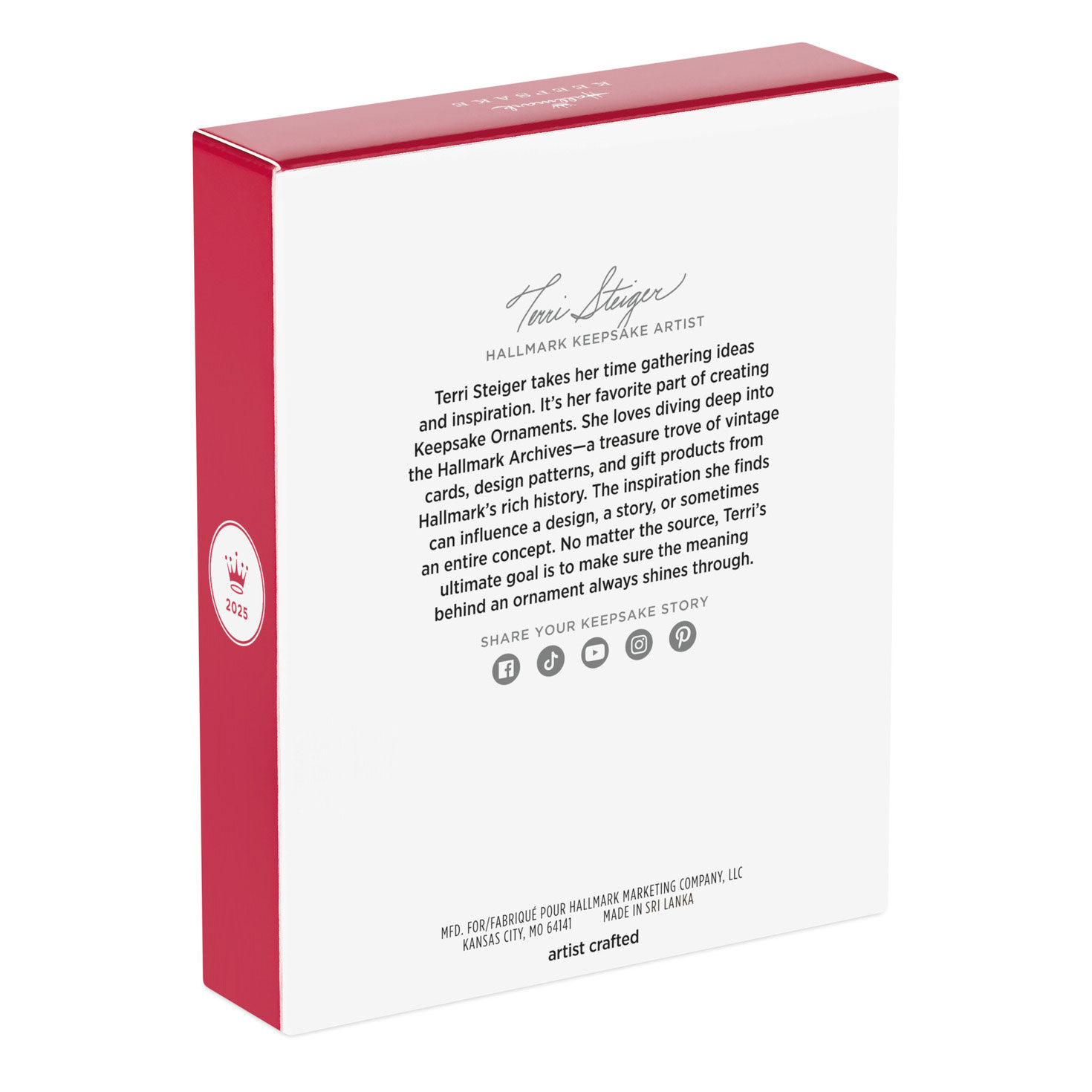 Holly Pattern Gift Photo Frame Keepsake Ornament Packaging back image number 8