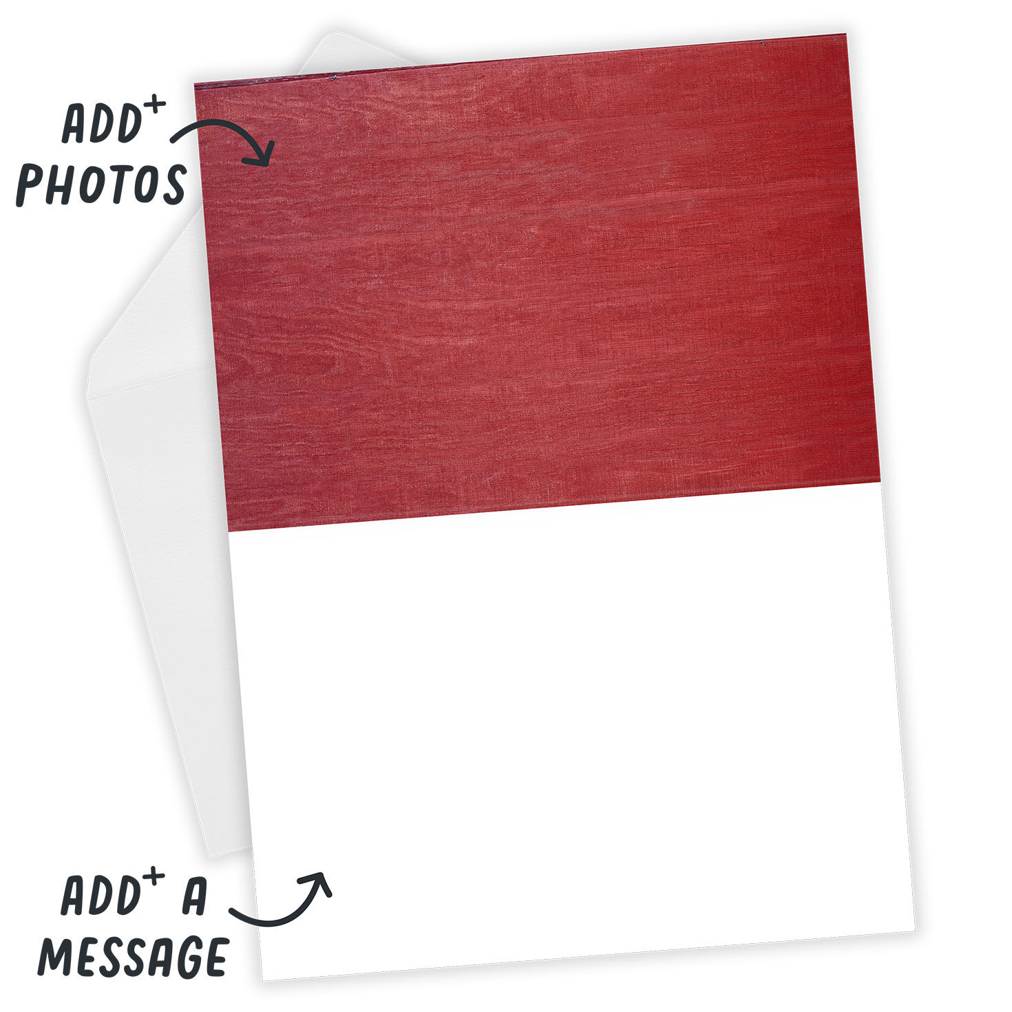 Rustic Heart Collage on Red Custom Card, , large image number 4