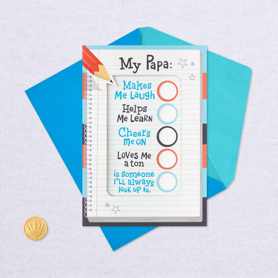 Best Papa Checklist Father's Day Card, , large image number 5