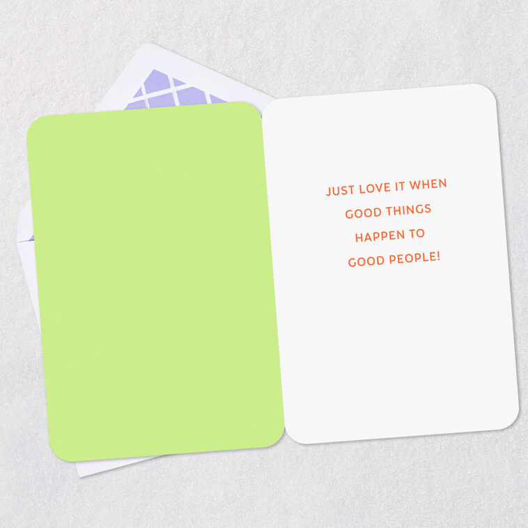 OMG Lettering Congratulations Card Open card with envelope image number 3