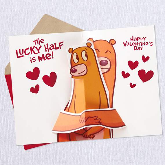 Lucky Half Romantic Pop-Up Valentine’s Day Card, , large image number 3