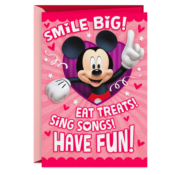 Disney Mickey Mouse Musical Valentine's Day Card, , large image number 1