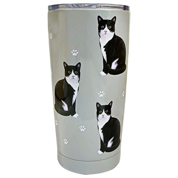 E&S Pets Tuxedo Cat Stainless Steel Tumbler, 20 oz., , large image number 1