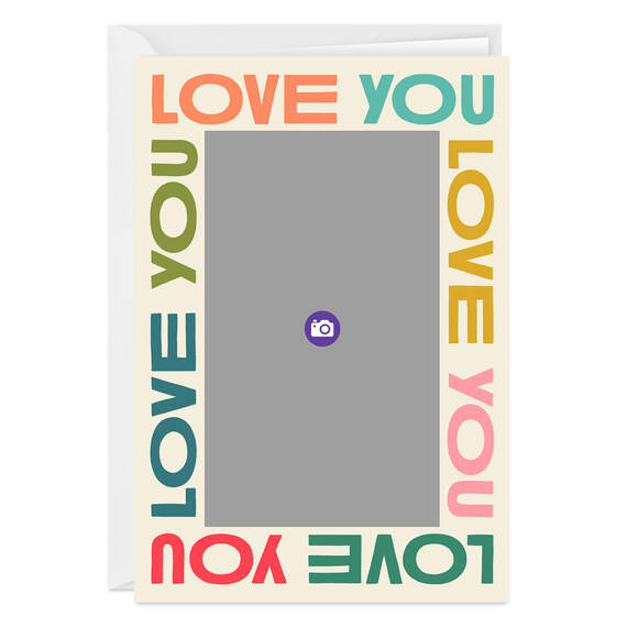 Bold Love You Frame Folded Photo Card, , large image number 3