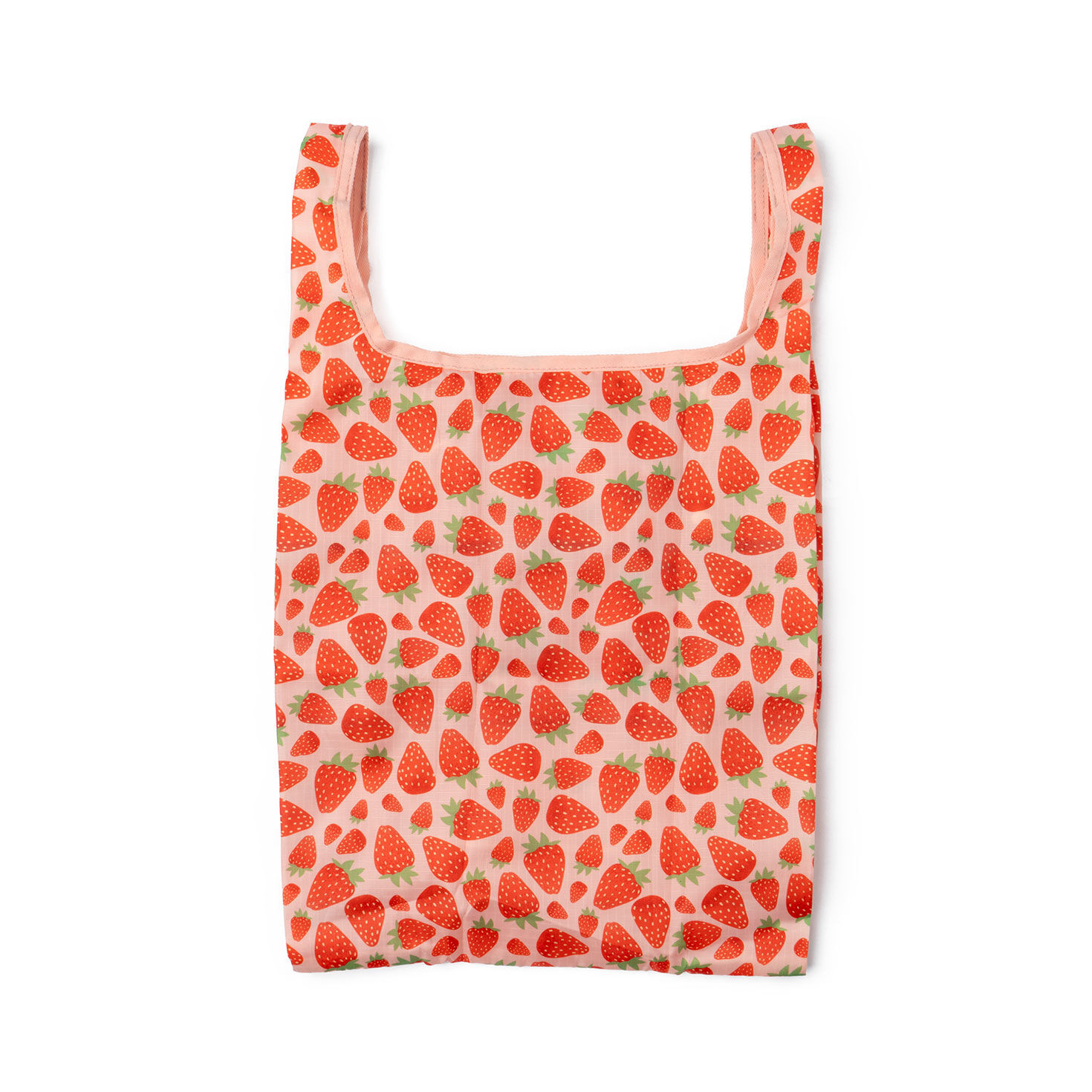 Strawberry Print Convertible Crossbody Shopping Bag  image number 2