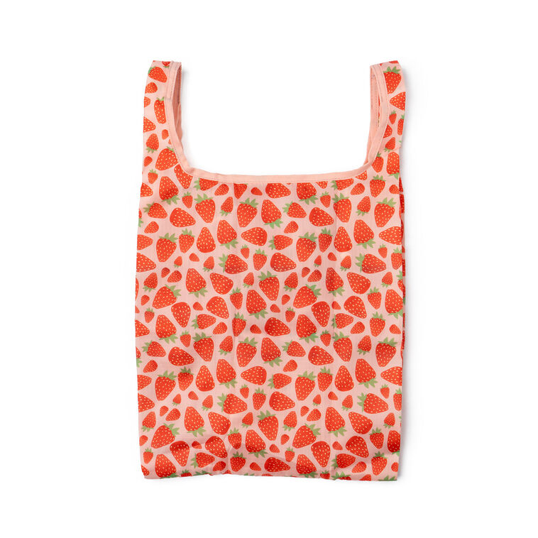 Strawberry Print Convertible Crossbody Shopping Bag  image number 2