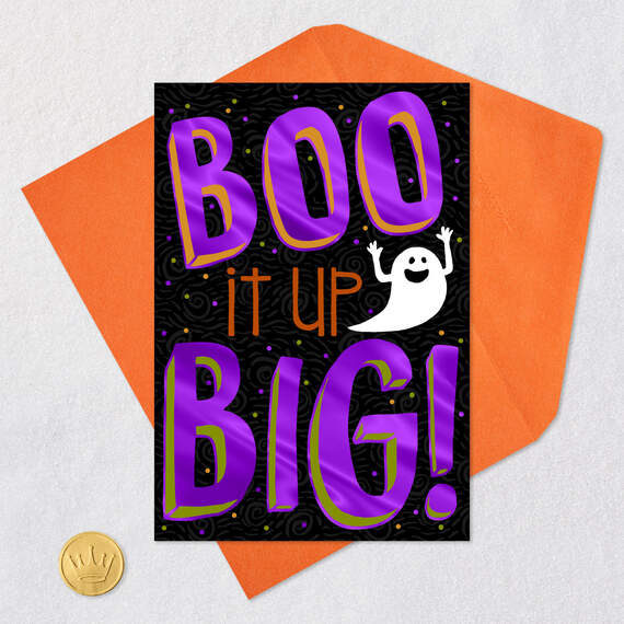 Boo It Up Big Ghost Halloween Card, , large image number 5