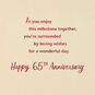 Burgundy and Gold Lettering 65th Anniversary Card Sentiment image number 3